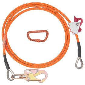 VEVOR 12.7mm Steel Core Flipline 10ft(3m) Arborist Flipline for Fall Protection