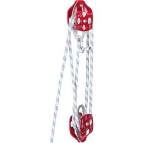 VEVOR Twin Sheave Block and Tackle 0.43-0.5Inch 100-200Ft Twin Sheave Block with Braid Rope 30-35KN 6600-7705LBS Double Pulley Rigging (7/16" x 2